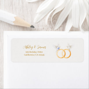 ADELLE Simple Dusk Blue Couple Wedding Label