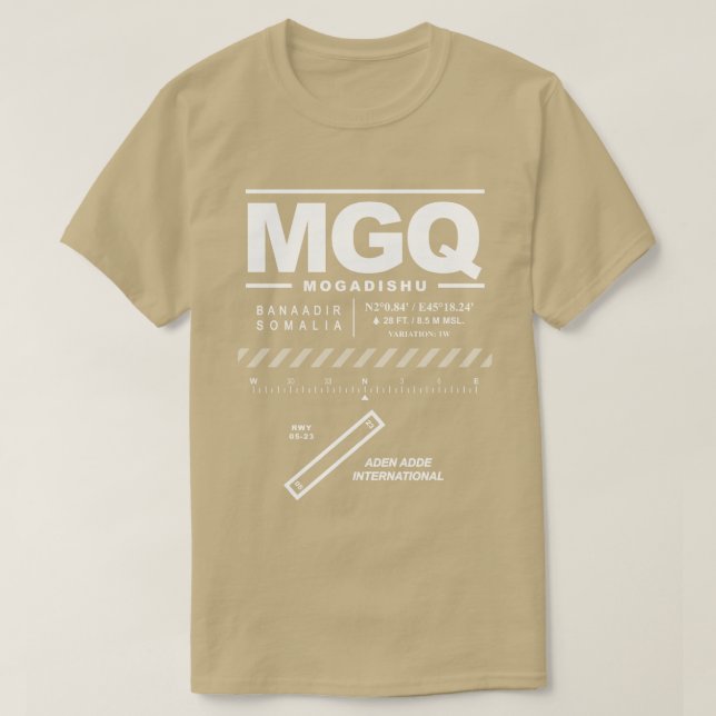 Aden Adde International Airport MGQ T - Shirt (Design vorne)