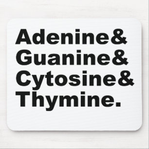Adenin Guanin Cytosin Thymin DNA Nukleotide Mousepad