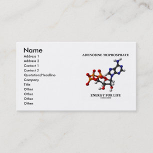 Adenosintriphosphat (ATP) Energie für die Lebensd Visitenkarte