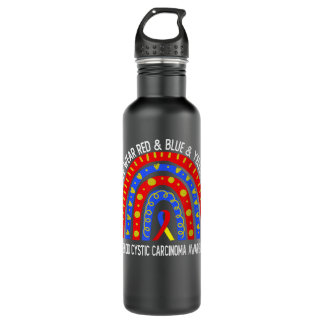 Adenosinzystisches Karzinom Awareness Rainbow Edelstahlflasche