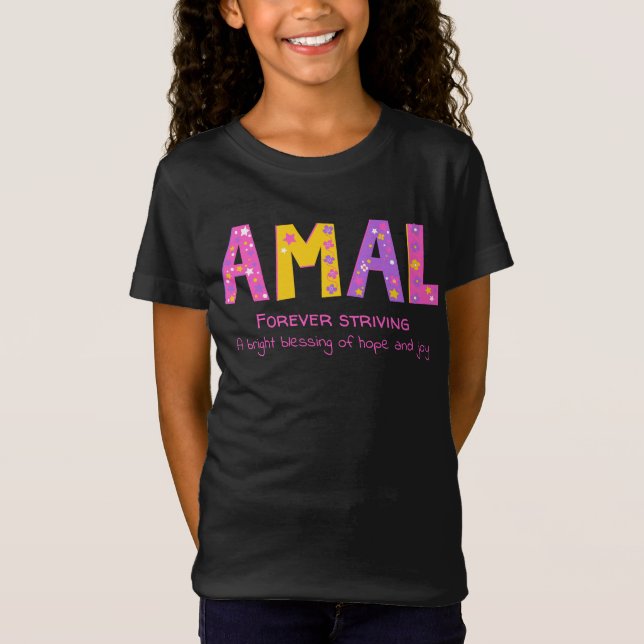 Adername bedeutet rosa lila gelbe Blume T-Shirt (Vorderseite)