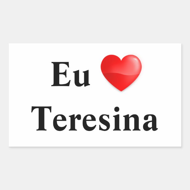 Adesico eu am Teresina Rechteckiger Aufkleber (Vorderseite)