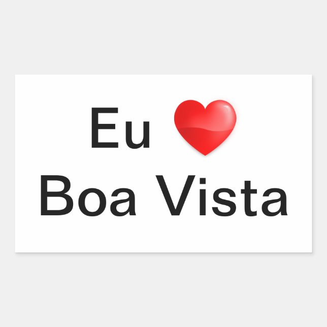 Adesivo eu amo Boa Vista Rechteckiger Aufkleber (Vorderseite)