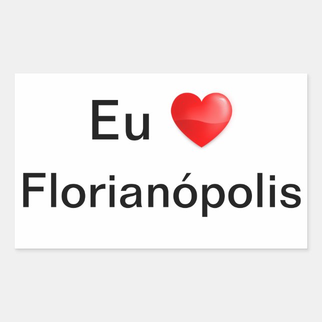 Adesivo eu amo Florianópolis Rechteckiger Aufkleber (Vorderseite)