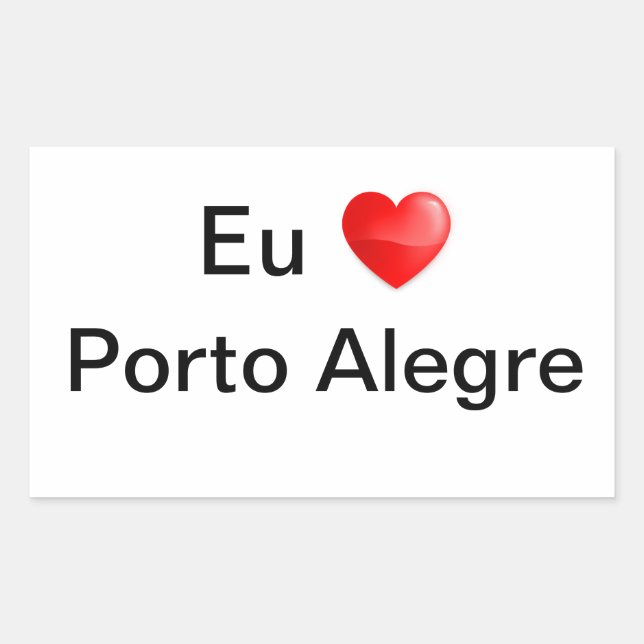 Adesivo eu amo Porto Alegre Rechteckiger Aufkleber (Vorderseite)