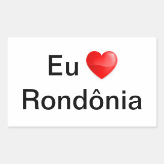 Adesivo eu amo Rondônia Rechteckiger Aufkleber