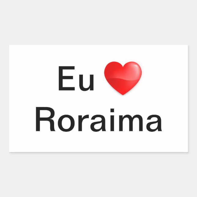 Adesivo eu amo Roraima Rechteckiger Aufkleber (Vorderseite)