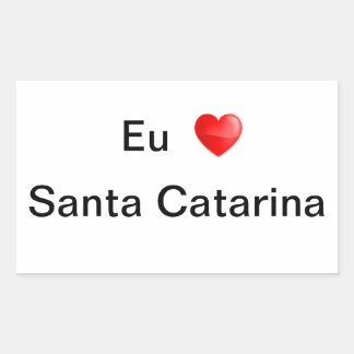 Adesivo eu amo Santa Catarina Rechteckiger Aufkleber