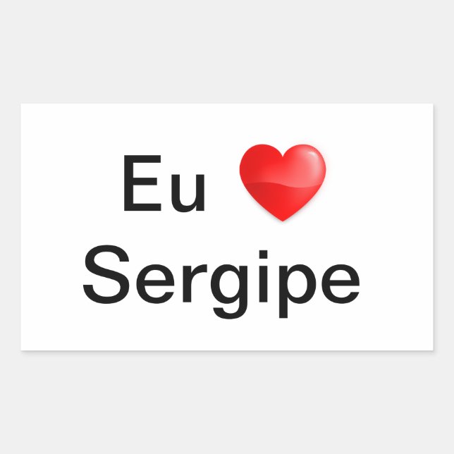 Adesivo eu amo Sergipe Rechteckiger Aufkleber (Vorderseite)
