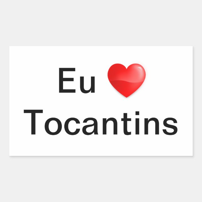 Adesivo eu amo Tocantins Rechteckiger Aufkleber (Vorderseite)