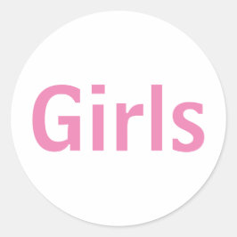 Adesivo Girls Runder Aufkleber