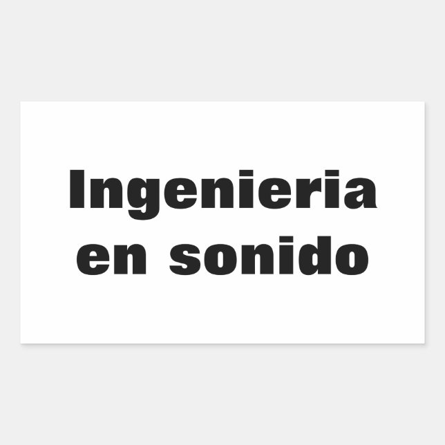 Adesivo  ingenieria en sonido rechteckiger aufkleber (Vorderseite)