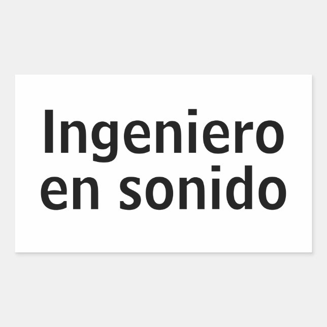 Adesivo ingeniero en sonido rechteckiger aufkleber (Vorderseite)