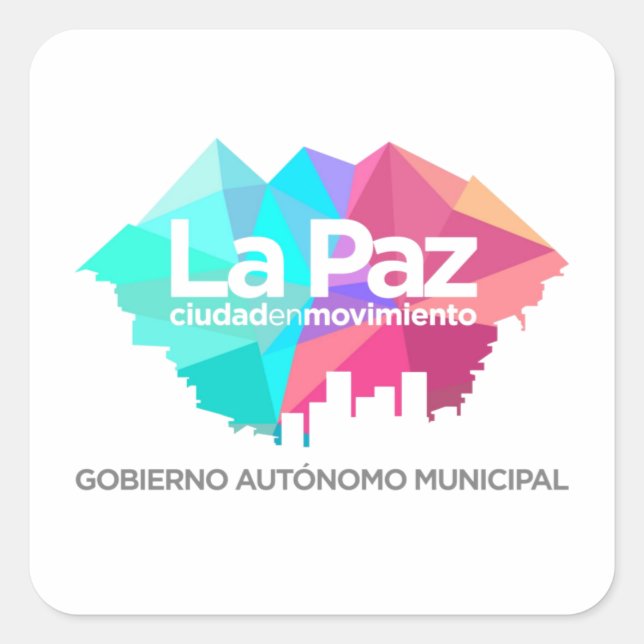 Adesivo La Paz Quadratischer Aufkleber (Vorderseite)