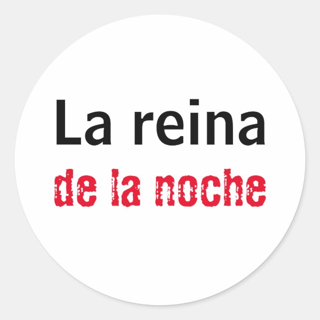 Adesivo la reian de la noche runder aufkleber (Vorderseite)