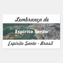Adesivo lembrança de Espírito Santo Rechteckiger Aufkleber