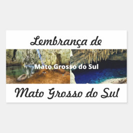 Adesivo lembrança de Mato Grosso do Sul Rechteckiger Aufkleber