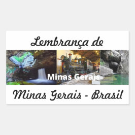 Adesivo lembrança de Minas Gerais Rechteckiger Aufkleber