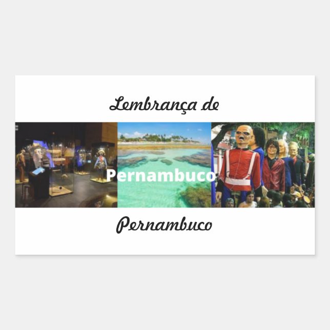 Adesivo lembrança de Pernambuco Rechteckiger Aufkleber (Vorderseite)