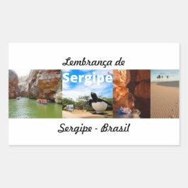 Adesivo lembrança de Sergipe Brasil Rechteckiger Aufkleber