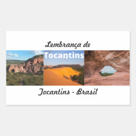 Adesivo lembrança de Tocantins Brasil Rechteckiger Aufkleber