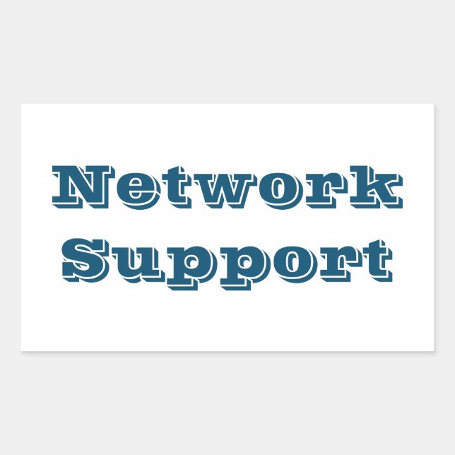 Adesivo network support rechteckiger aufkleber (Vorderseite)