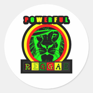 Adesivo Powerful Reggae Runder Aufkleber