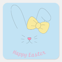 Adesivo quadrado Happy Easter Quadratischer Aufkleber