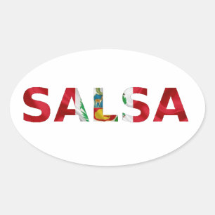 Adesivo salsa Perú Ovaler Aufkleber