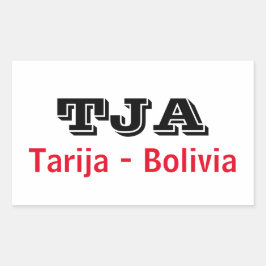 Adesivo Tarija Bolivia Rechteckiger Aufkleber