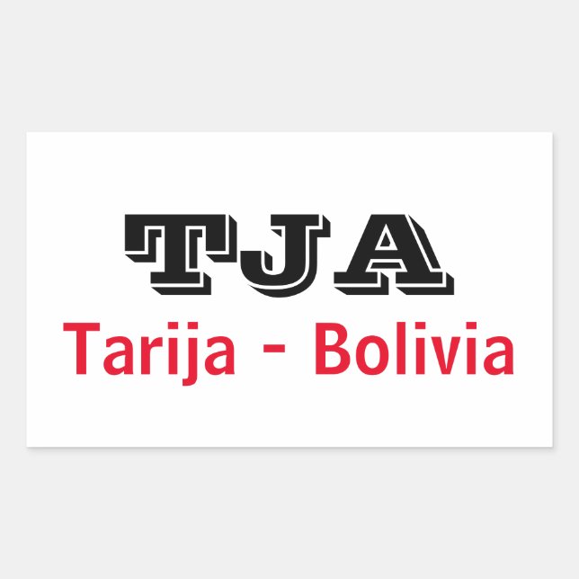 Adesivo Tarija Bolivia Rechteckiger Aufkleber (Vorderseite)