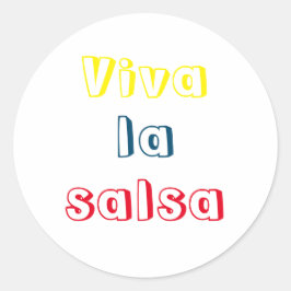 Adesivo viva la salsa runder aufkleber