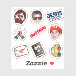 Adesivos personalizados com foto e nome aufkleber
