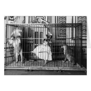 Adgie et ses Lions Formés Cirque Vintage 1897