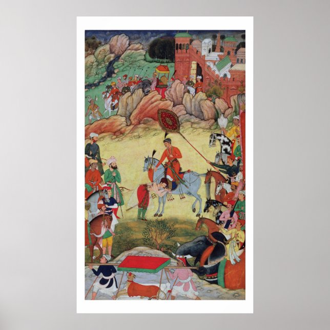 Adham Khan ehrt Akbar in Sarangpur, Ce Poster (Vorne)