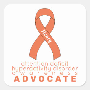 ADHD Advocate Aufkleber auf dem weißen Quadrat