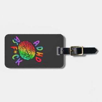 ADHD als F*ck-Regenbogenbraune Gepäckanhänger