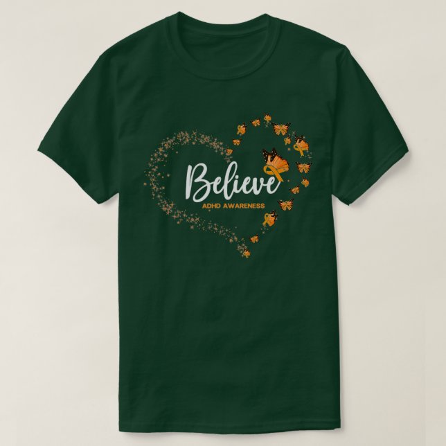 Adhd Awareness Butterfly Glauben T-Shirt (Design vorne)