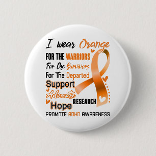 ADHD Awareness Month Ribbon Geschenke Button