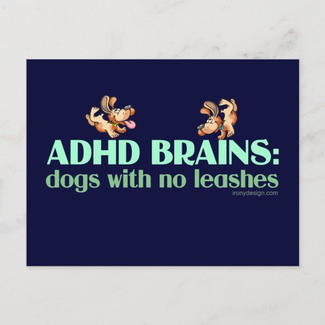 ADHD BRAINS POSTKARTE (Vorderseite)