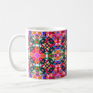 ADHD Dopamin Boost Positivitätspattern farbenfroh Kaffeetasse