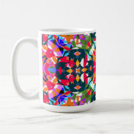 ADHD Dopamin Boost Positivitätspattern farbenfroh Kaffeetasse