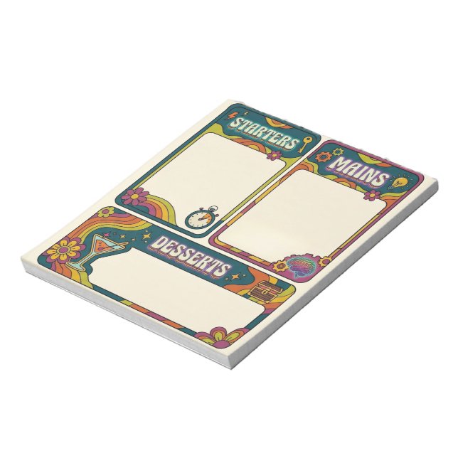 ADHD Dopamin-Menü-Checkliste Retro-Aufgabenplaner Notizblock (Rotiert)