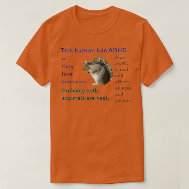 ADHD Eichhörnchen Grün T-Shirt (Design vorne)