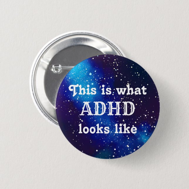 ADHD kundengerechte Galaxie-Identität Button (Vorne & Hinten)