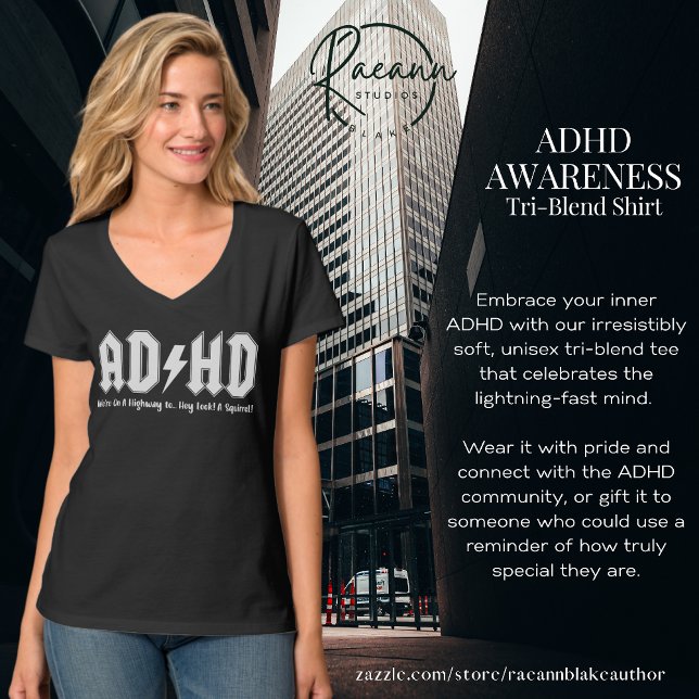 ADHD Mental Health Awareness V-Neck T - Shirt (Von Creator hochgeladen)