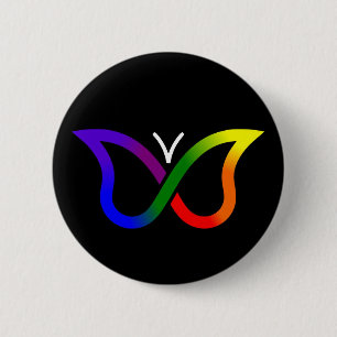 ADHD Schmetterling Neurodiversity Knopf-Abzeichen Button