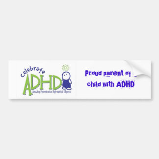 adhd, stolzes Elternteil eines Kindes mit ADHD Autoaufkleber