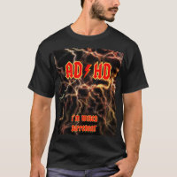 ADHD T-Shirt Lustig AC/DC Style Heavy Metal